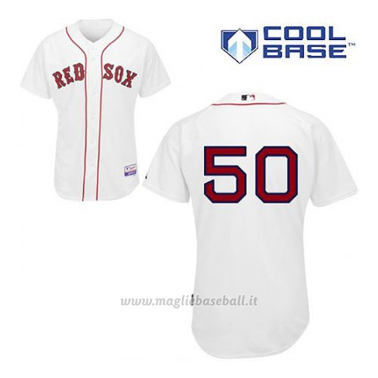 Maglia Baseball Uomo Boston Red Sox 50 Mookie Betts 50 Bianco 1ªCool Base